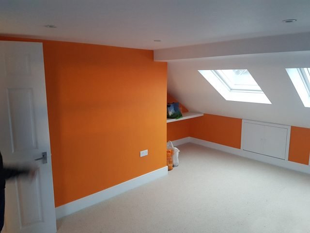 Small loft conversion interior.